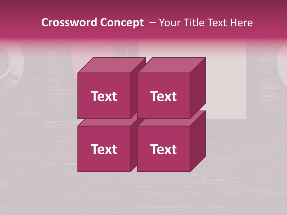 A Tablet Computer Sitting On Top Of A Wooden Table PowerPoint Template