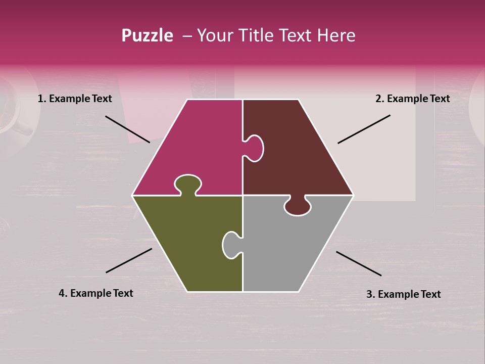 A Tablet Computer Sitting On Top Of A Wooden Table PowerPoint Template