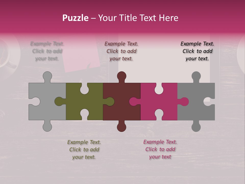 A Tablet Computer Sitting On Top Of A Wooden Table PowerPoint Template