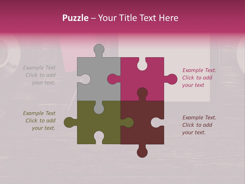 A Tablet Computer Sitting On Top Of A Wooden Table PowerPoint Template