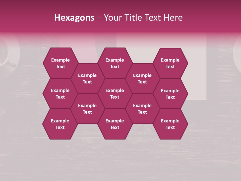 A Tablet Computer Sitting On Top Of A Wooden Table PowerPoint Template