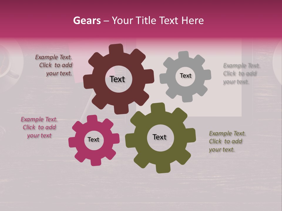 A Tablet Computer Sitting On Top Of A Wooden Table PowerPoint Template