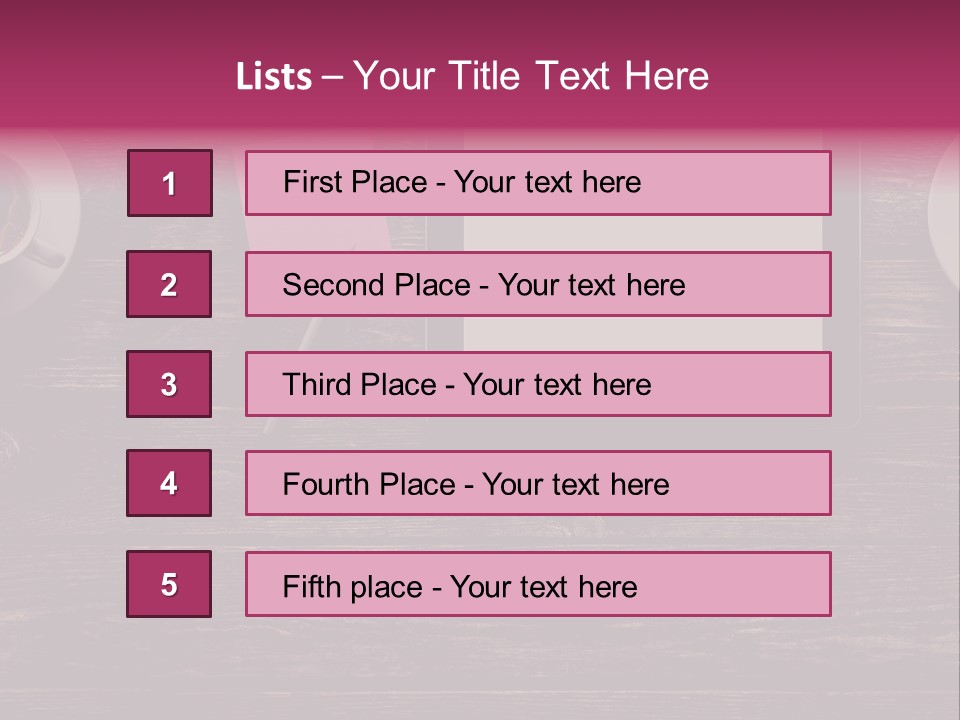 A Tablet Computer Sitting On Top Of A Wooden Table PowerPoint Template