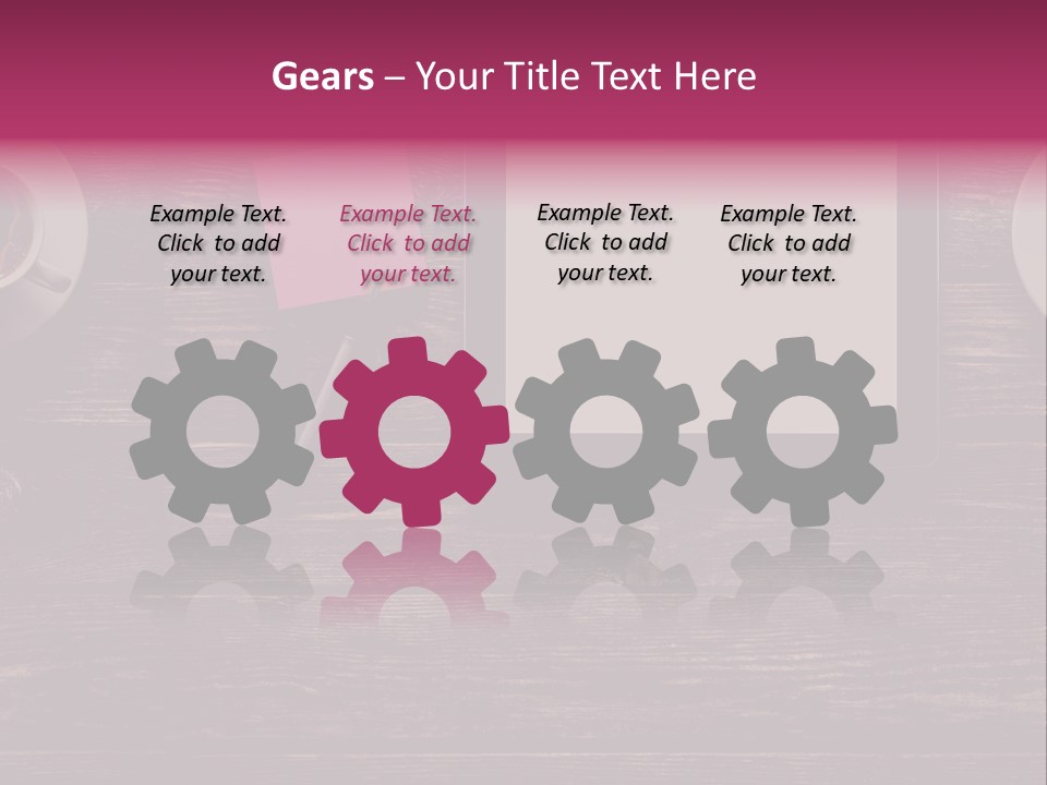 A Tablet Computer Sitting On Top Of A Wooden Table PowerPoint Template