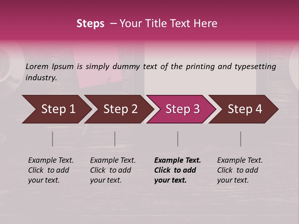 A Tablet Computer Sitting On Top Of A Wooden Table PowerPoint Template