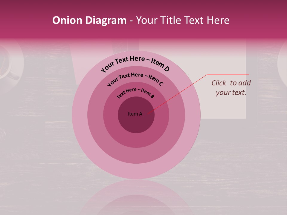A Tablet Computer Sitting On Top Of A Wooden Table PowerPoint Template