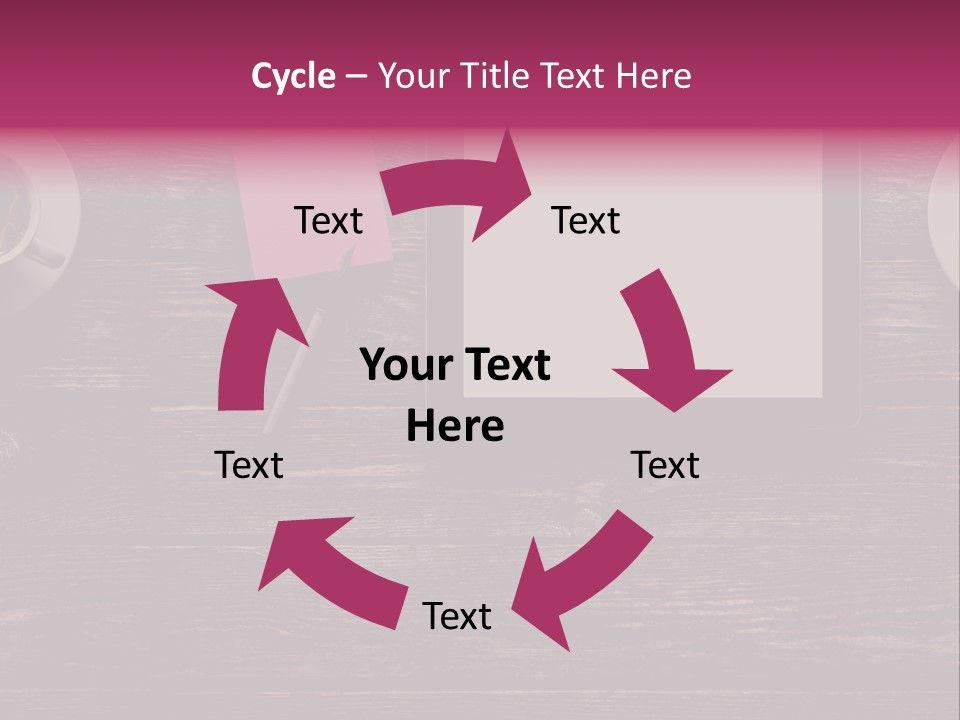 A Tablet Computer Sitting On Top Of A Wooden Table PowerPoint Template