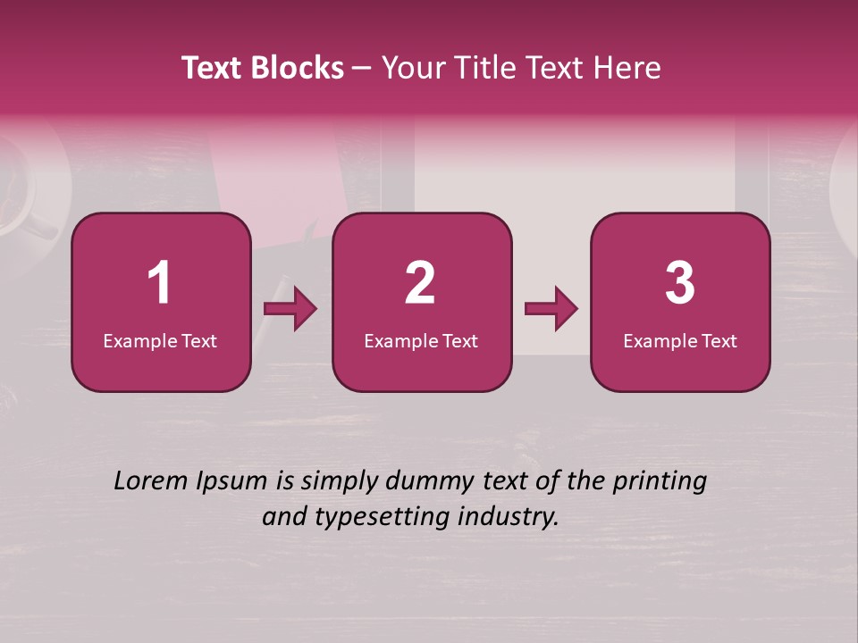 A Tablet Computer Sitting On Top Of A Wooden Table PowerPoint Template