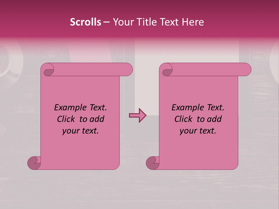 A Tablet Computer Sitting On Top Of A Wooden Table PowerPoint Template