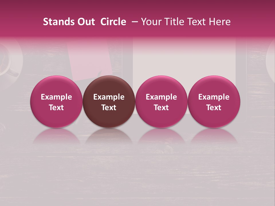 A Tablet Computer Sitting On Top Of A Wooden Table PowerPoint Template