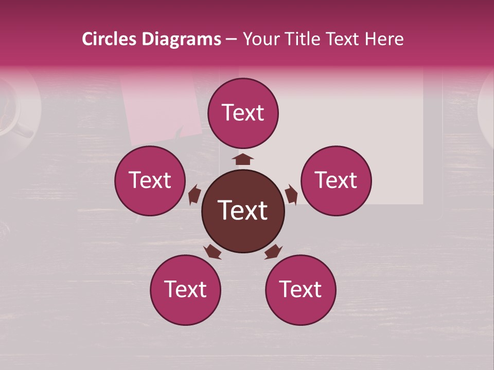 A Tablet Computer Sitting On Top Of A Wooden Table PowerPoint Template