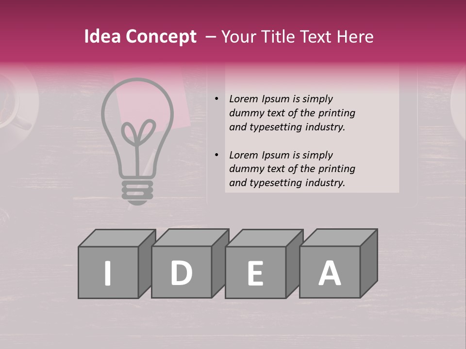 A Tablet Computer Sitting On Top Of A Wooden Table PowerPoint Template