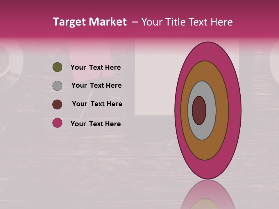 A Tablet Computer Sitting On Top Of A Wooden Table PowerPoint Template