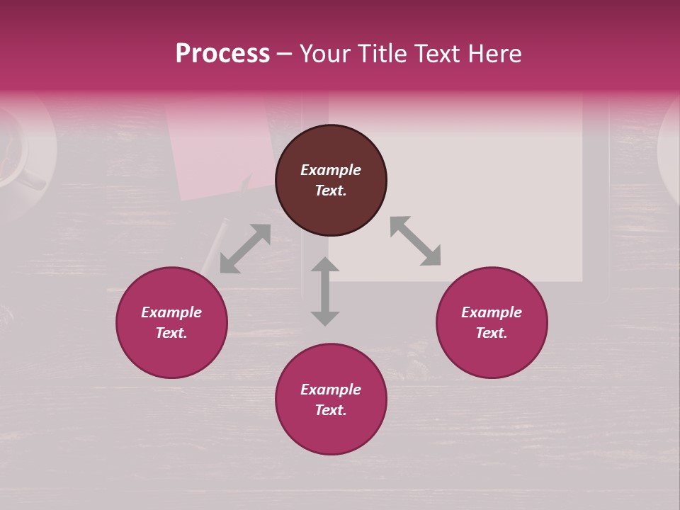 A Tablet Computer Sitting On Top Of A Wooden Table PowerPoint Template