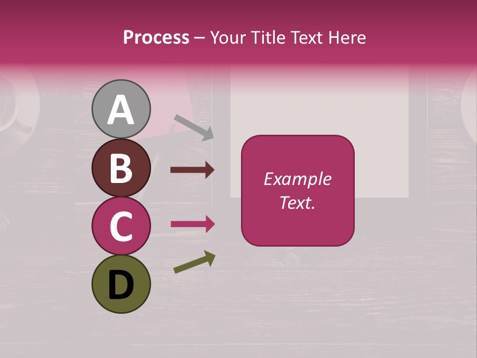 A Tablet Computer Sitting On Top Of A Wooden Table PowerPoint Template