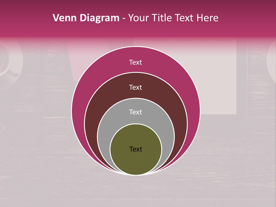 A Tablet Computer Sitting On Top Of A Wooden Table PowerPoint Template