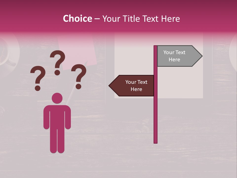 A Tablet Computer Sitting On Top Of A Wooden Table PowerPoint Template