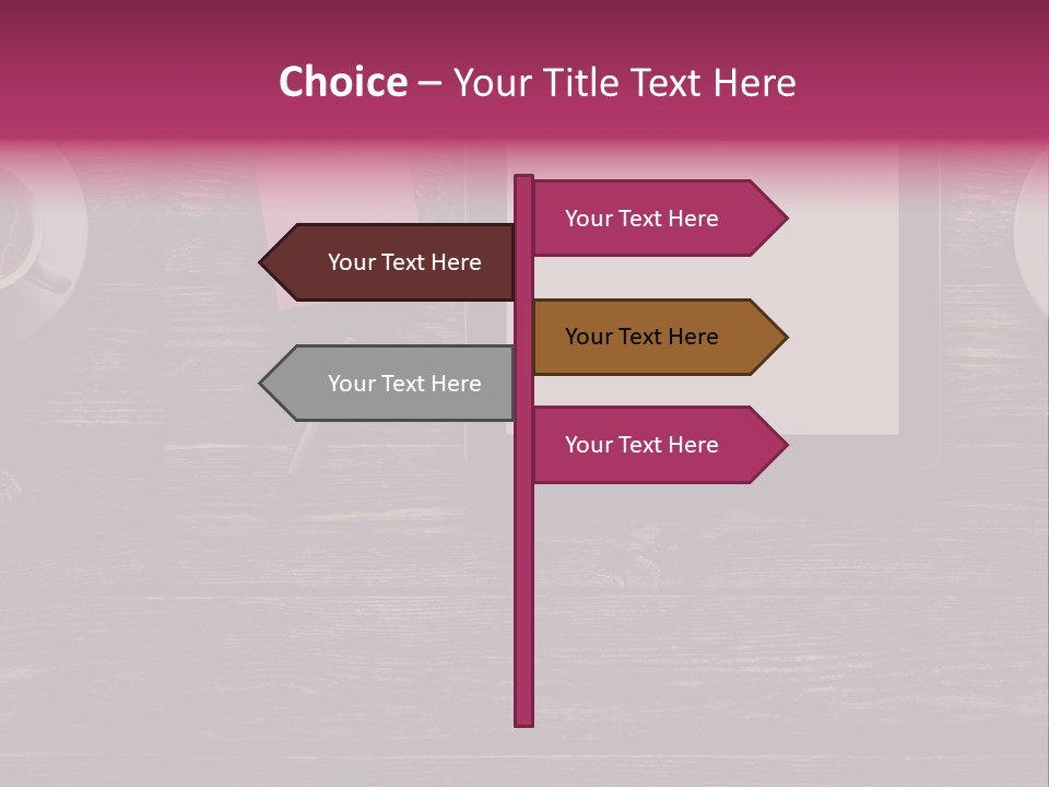 A Tablet Computer Sitting On Top Of A Wooden Table PowerPoint Template