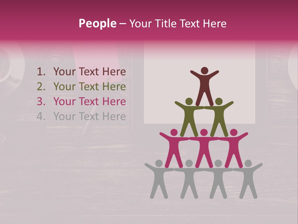 A Tablet Computer Sitting On Top Of A Wooden Table PowerPoint Template