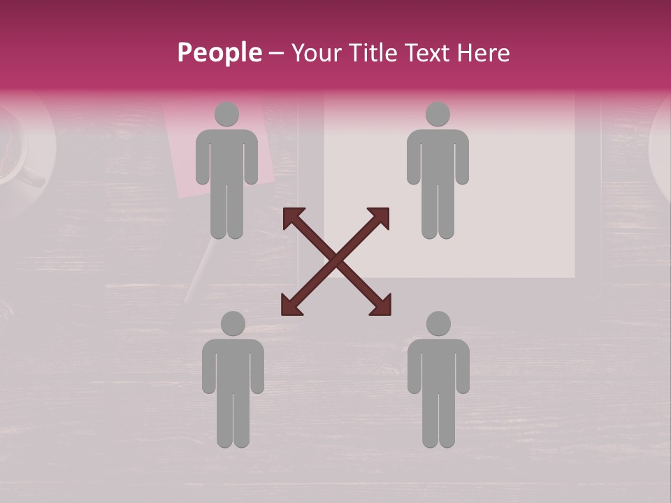 A Tablet Computer Sitting On Top Of A Wooden Table PowerPoint Template