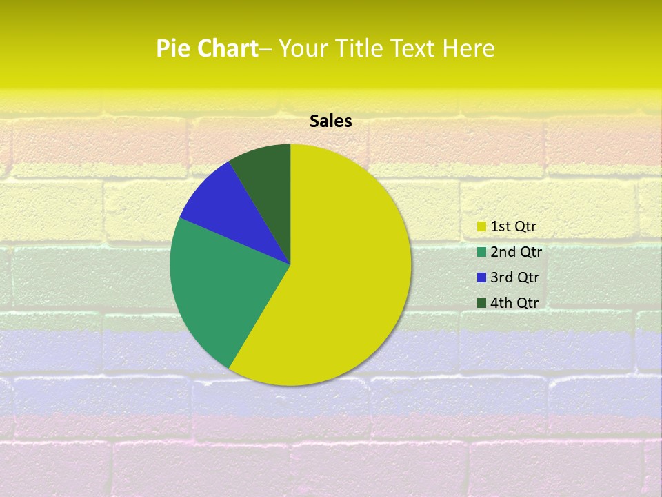 A Rainbow Colored Brick Wall With The Word Name Of Presentation PowerPoint Template