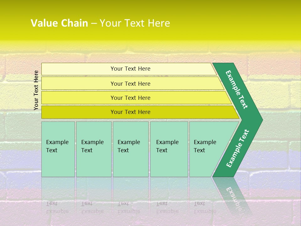 A Rainbow Colored Brick Wall With The Word Name Of Presentation PowerPoint Template
