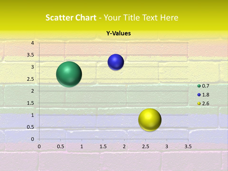 A Rainbow Colored Brick Wall With The Word Name Of Presentation PowerPoint Template