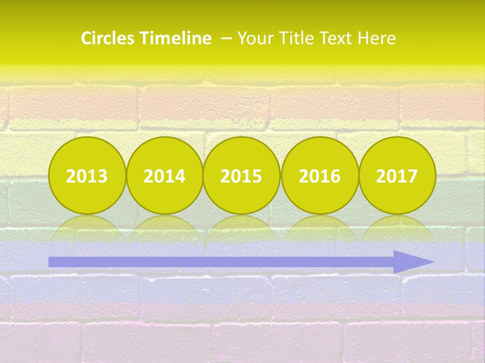 A Rainbow Colored Brick Wall With The Word Name Of Presentation PowerPoint Template