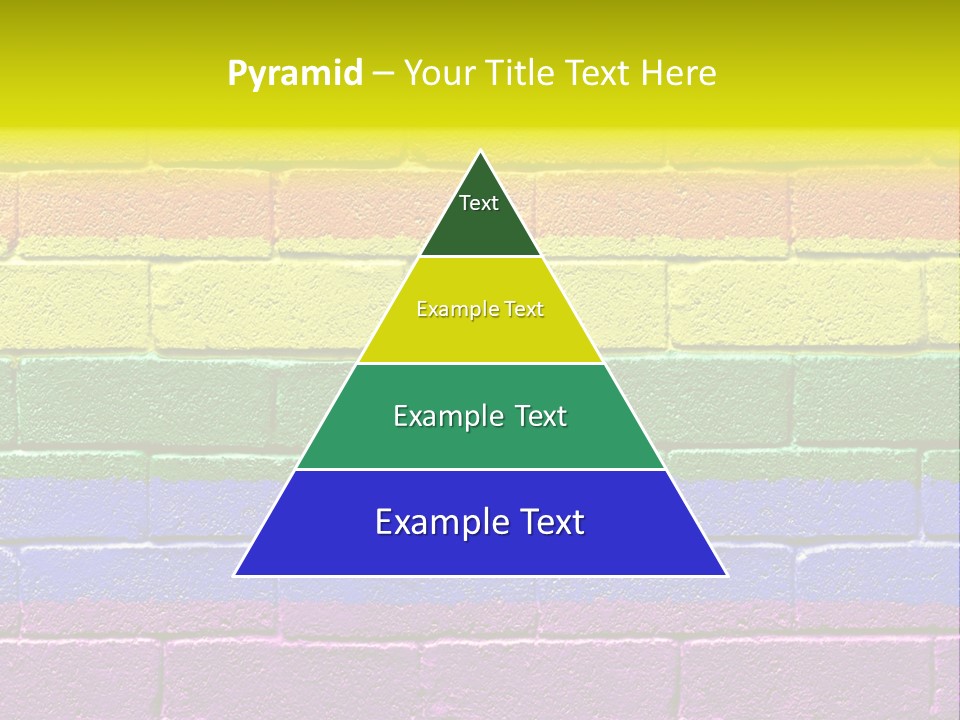 A Rainbow Colored Brick Wall With The Word Name Of Presentation PowerPoint Template