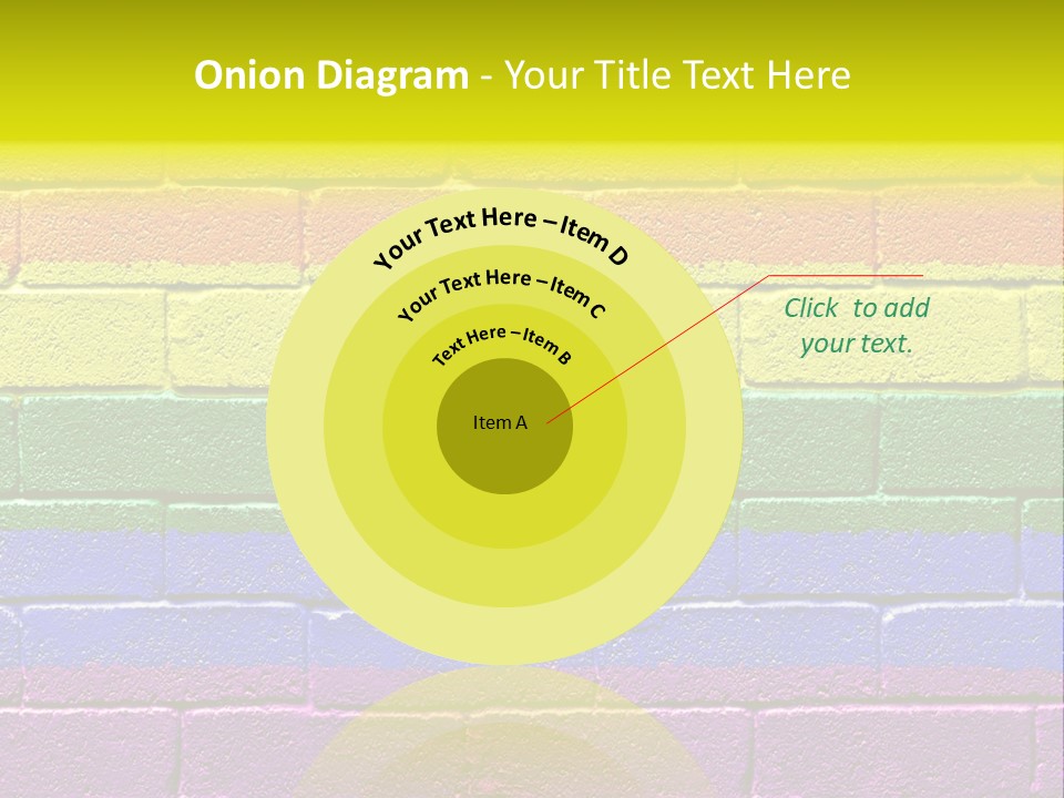 A Rainbow Colored Brick Wall With The Word Name Of Presentation PowerPoint Template