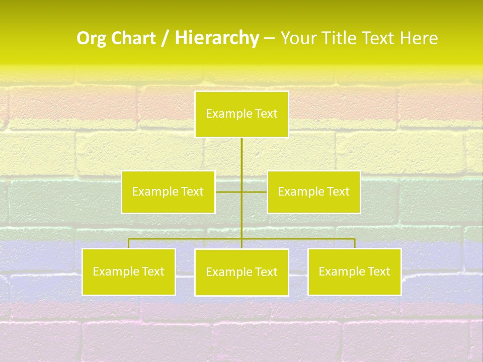 A Rainbow Colored Brick Wall With The Word Name Of Presentation PowerPoint Template