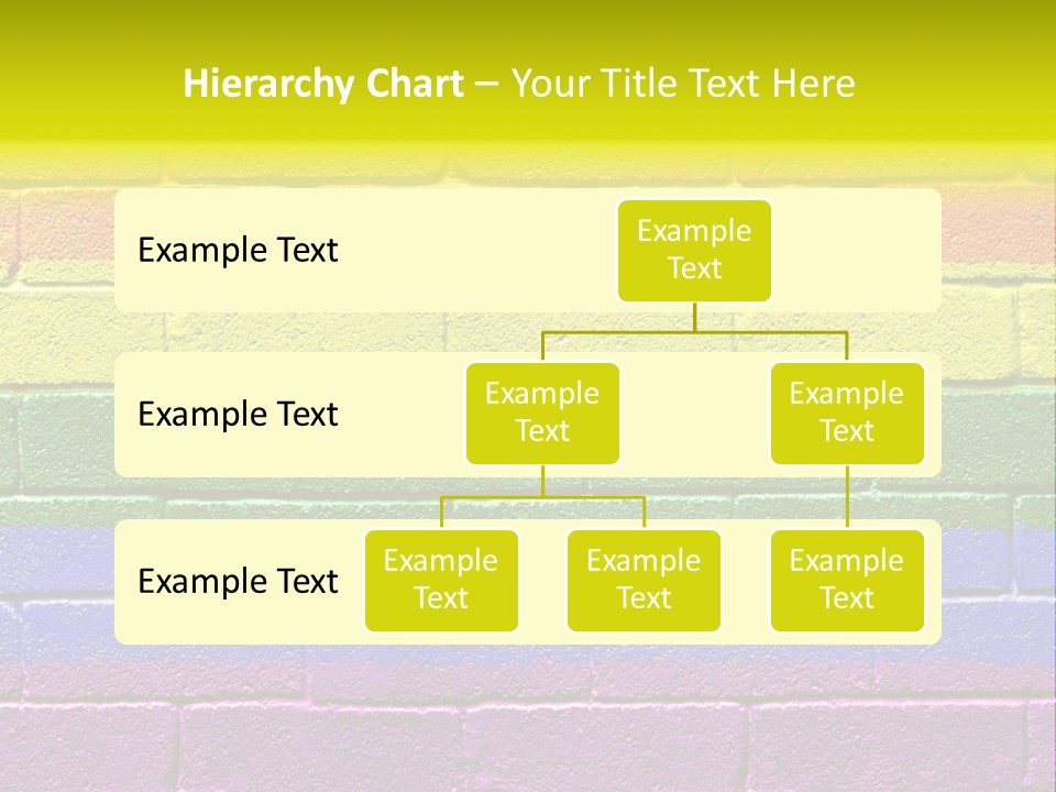 A Rainbow Colored Brick Wall With The Word Name Of Presentation PowerPoint Template