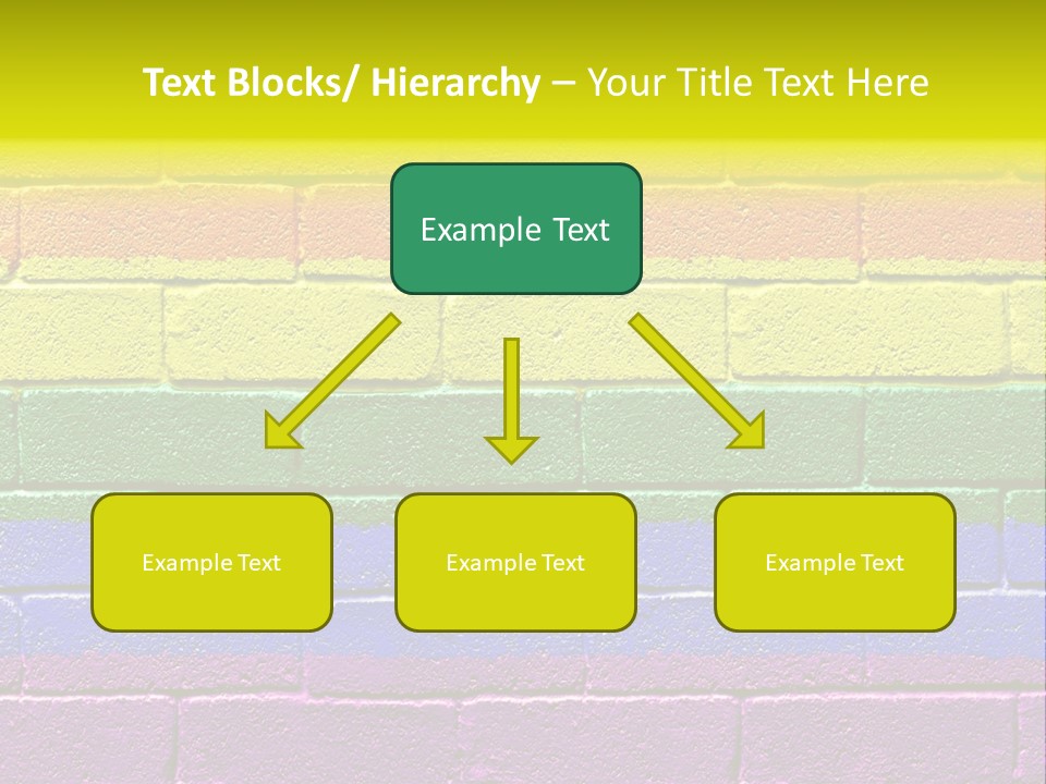 A Rainbow Colored Brick Wall With The Word Name Of Presentation PowerPoint Template