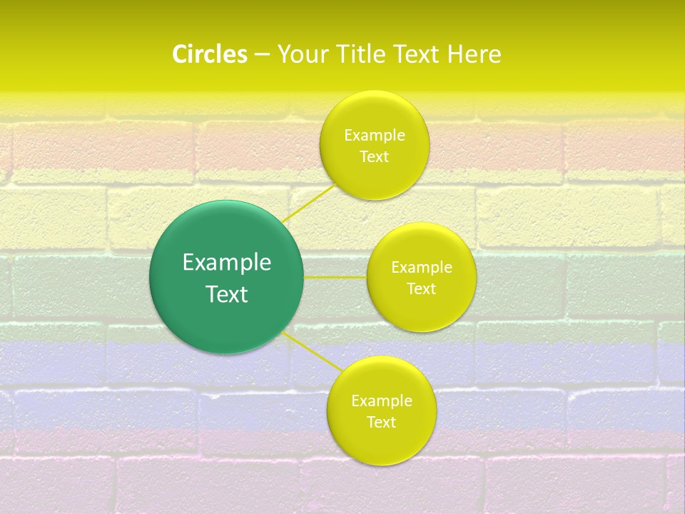 A Rainbow Colored Brick Wall With The Word Name Of Presentation PowerPoint Template