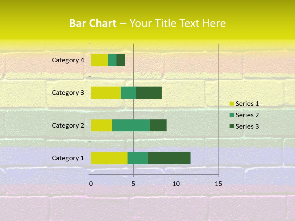 A Rainbow Colored Brick Wall With The Word Name Of Presentation PowerPoint Template
