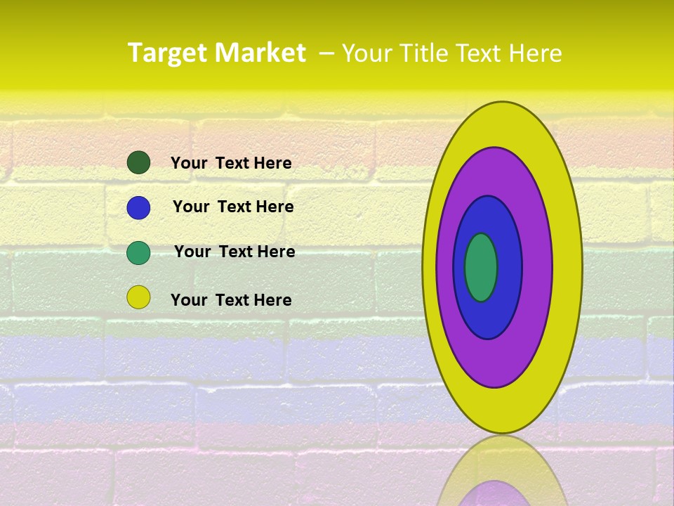 A Rainbow Colored Brick Wall With The Word Name Of Presentation PowerPoint Template