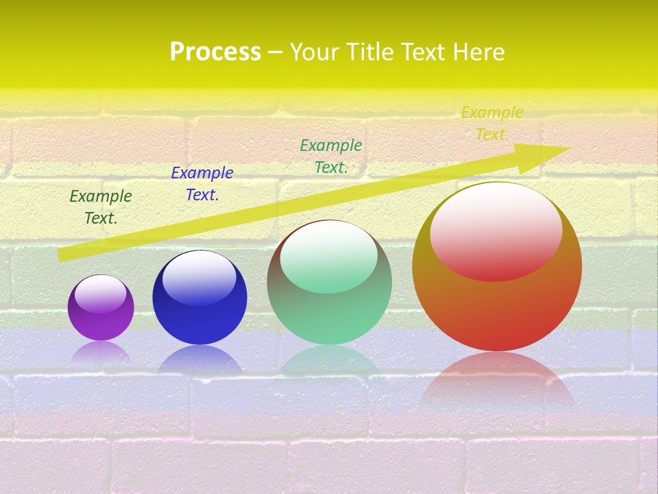 A Rainbow Colored Brick Wall With The Word Name Of Presentation PowerPoint Template