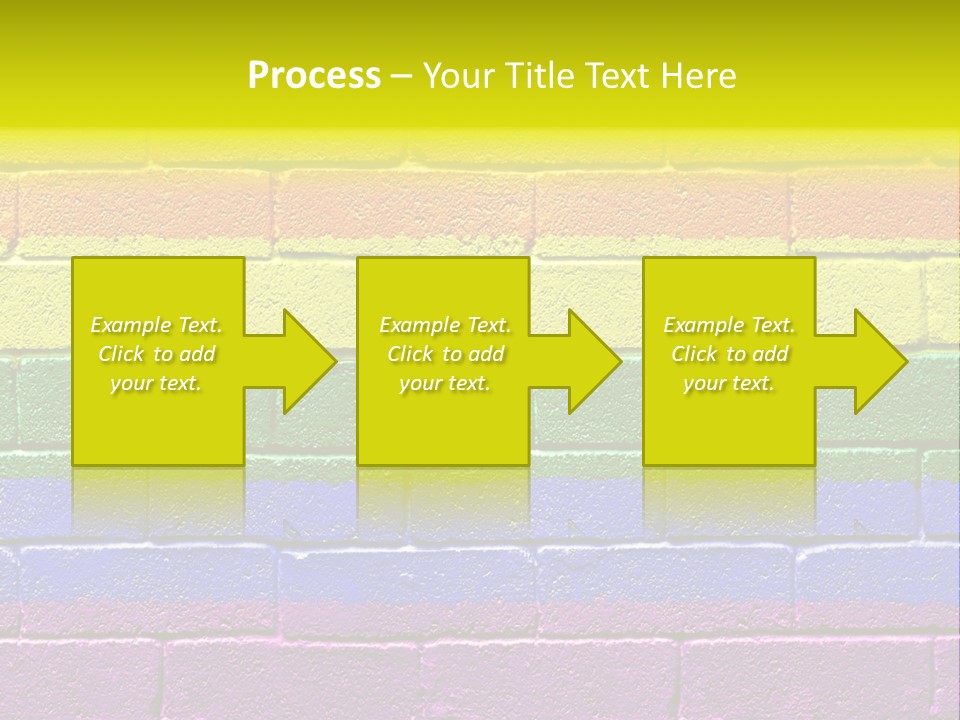A Rainbow Colored Brick Wall With The Word Name Of Presentation PowerPoint Template