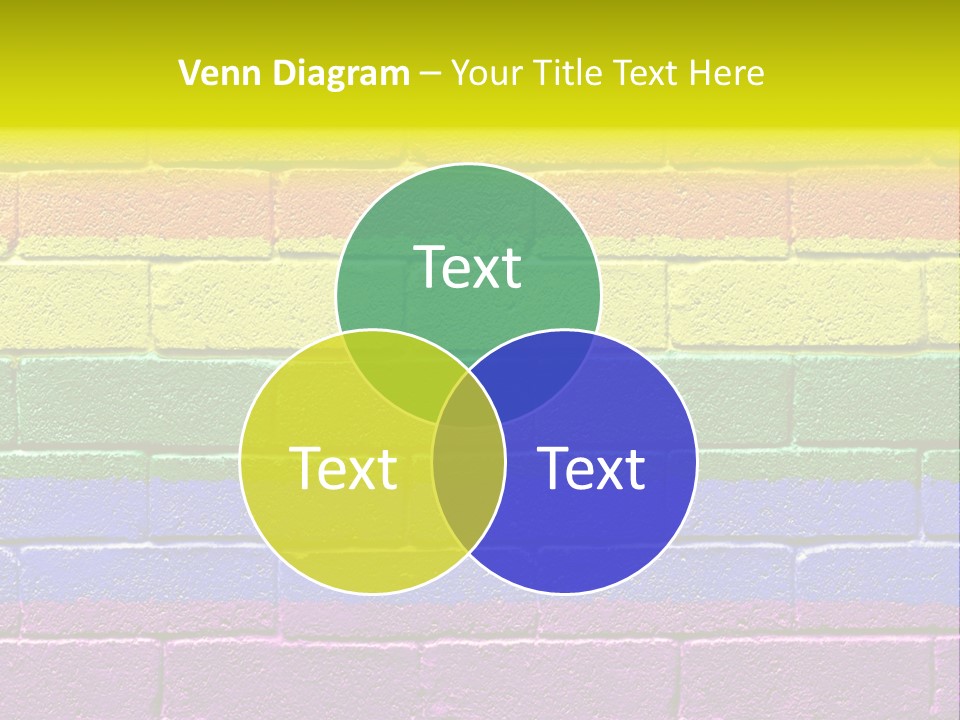 A Rainbow Colored Brick Wall With The Word Name Of Presentation PowerPoint Template