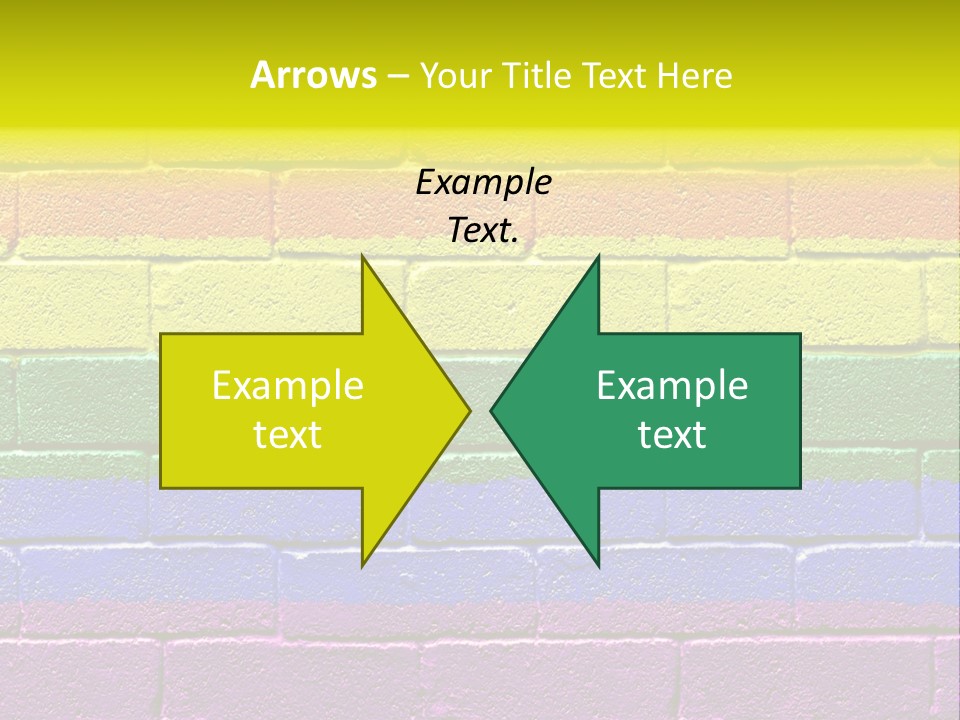 A Rainbow Colored Brick Wall With The Word Name Of Presentation PowerPoint Template