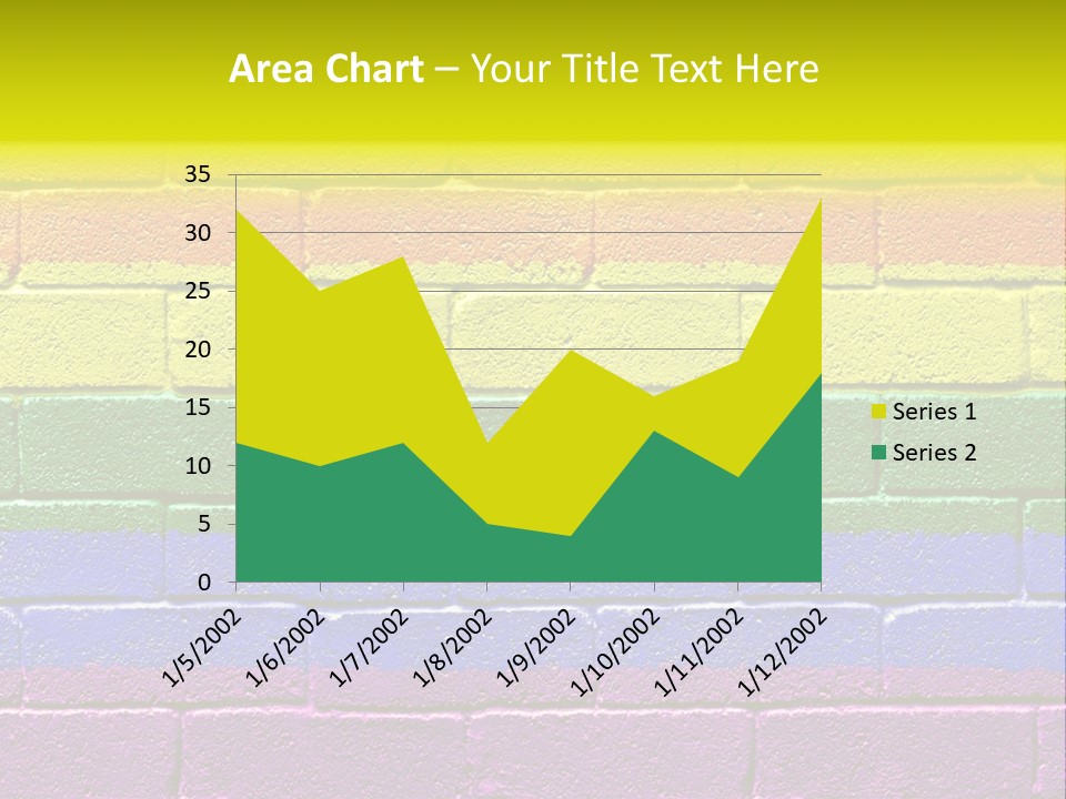 A Rainbow Colored Brick Wall With The Word Name Of Presentation PowerPoint Template
