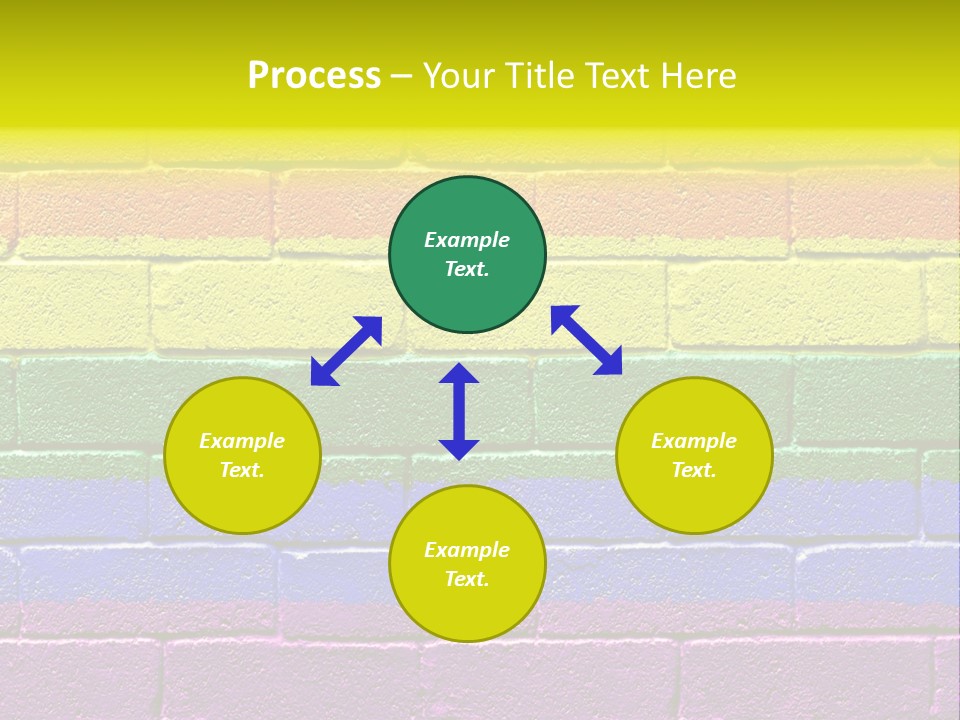 A Rainbow Colored Brick Wall With The Word Name Of Presentation PowerPoint Template