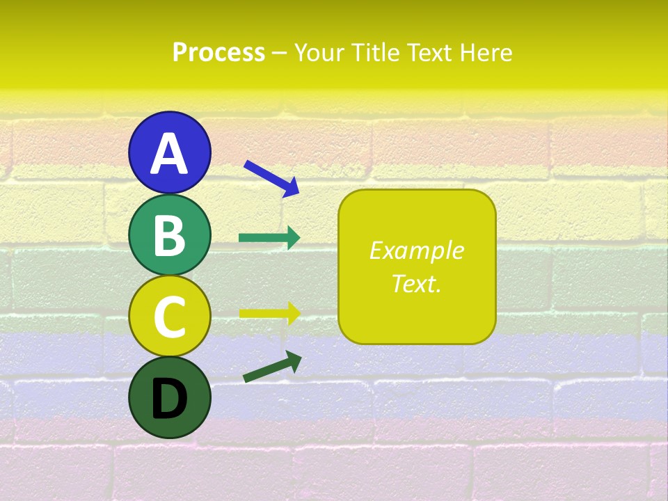 A Rainbow Colored Brick Wall With The Word Name Of Presentation PowerPoint Template