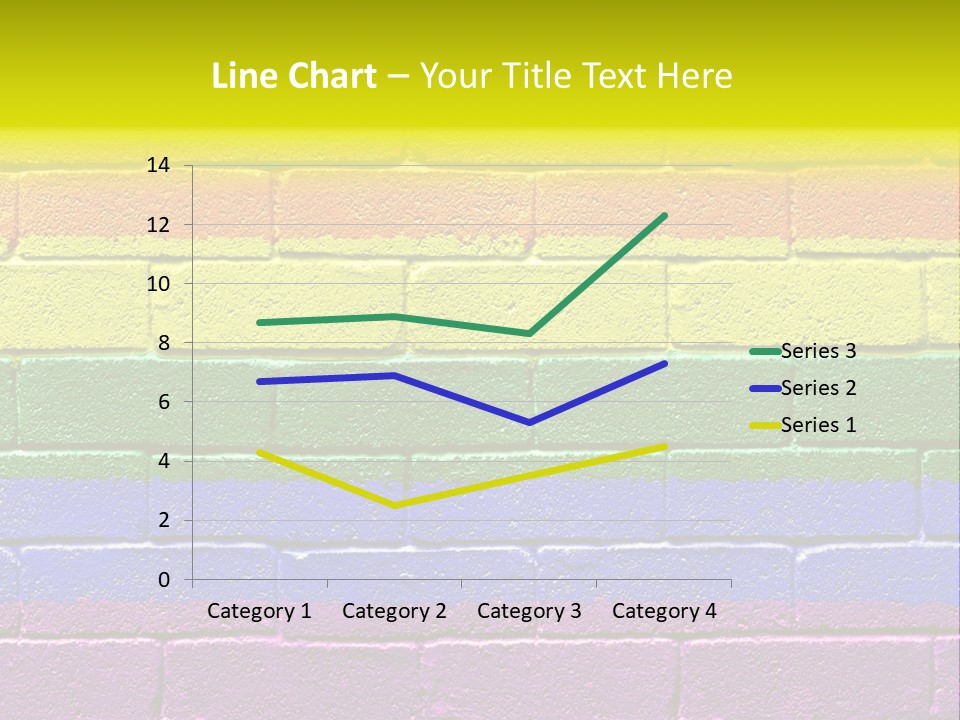 A Rainbow Colored Brick Wall With The Word Name Of Presentation PowerPoint Template