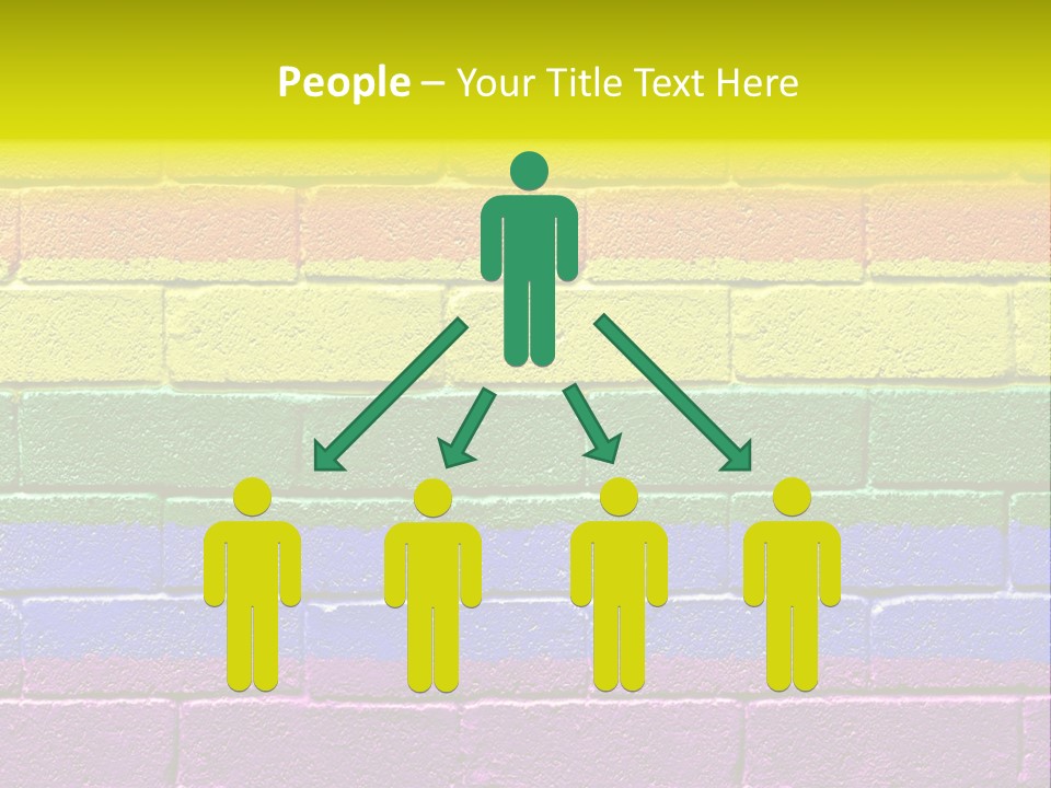 A Rainbow Colored Brick Wall With The Word Name Of Presentation PowerPoint Template