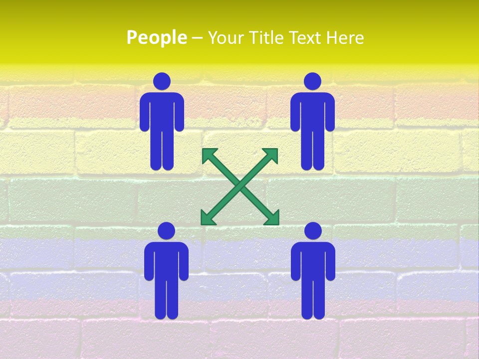 A Rainbow Colored Brick Wall With The Word Name Of Presentation PowerPoint Template