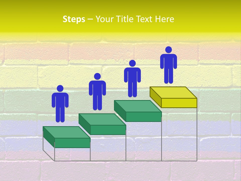 A Rainbow Colored Brick Wall With The Word Name Of Presentation PowerPoint Template