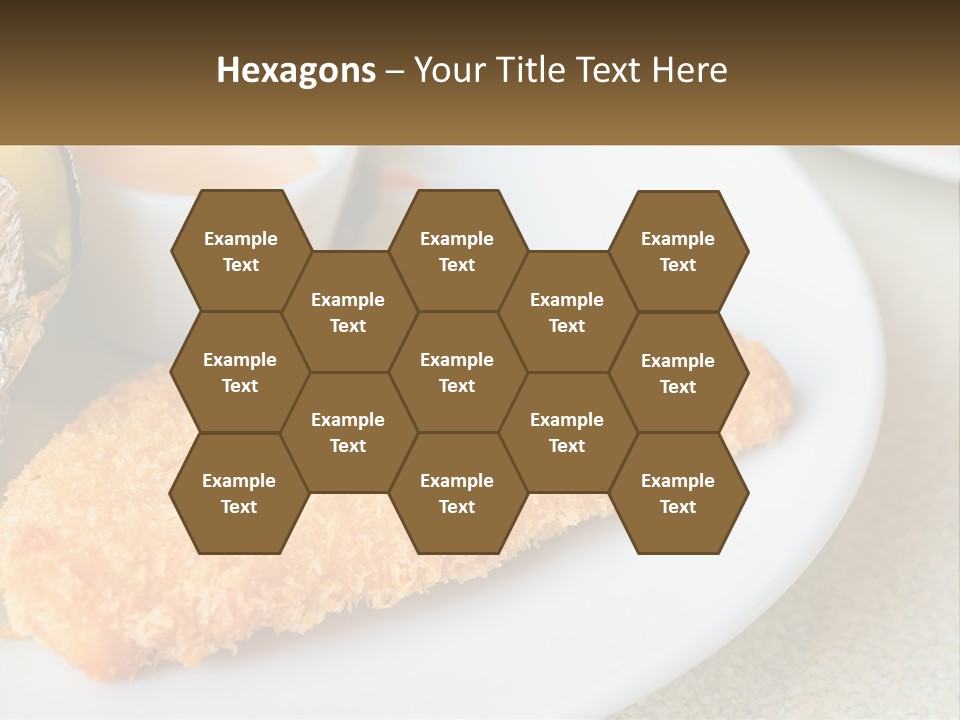 A White Plate Topped With A Piece Of Fish Next To A Cup Of Sauce PowerPoint Template