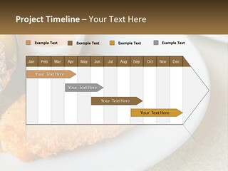 A White Plate Topped With A Piece Of Fish Next To A Cup Of Sauce PowerPoint Template