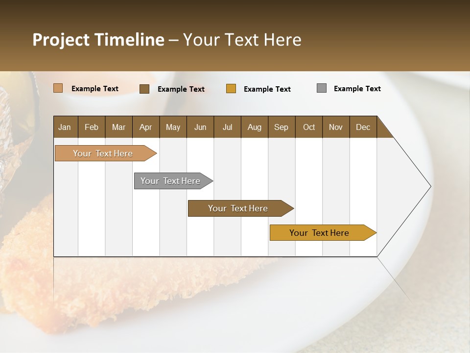 A White Plate Topped With A Piece Of Fish Next To A Cup Of Sauce PowerPoint Template